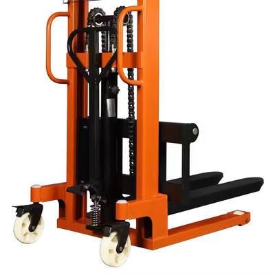 China Hand Hydraulic Pallet Forklifts 1000kg Capacity Manual Hydraulic Pallet Stackers