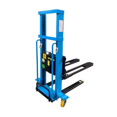 Hydraulic Small Hand Remote Control Forklift Semi Electric Portable 500 kg 1000kg Hand Pushed Forklift