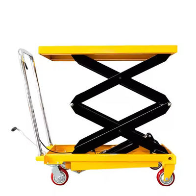 350kg 500kg 1000kg Customize Manual Lift Tables Hand Hydraulic Scissor Lifting Platforms with Wheels