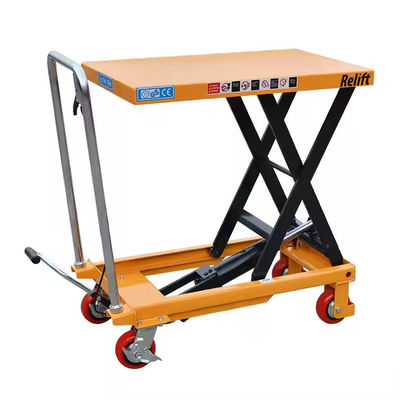 350kg 500kg 1000kg Customize Manual Lift Tables Hand Hydraulic Scissor Lifting Platforms with Wheels
