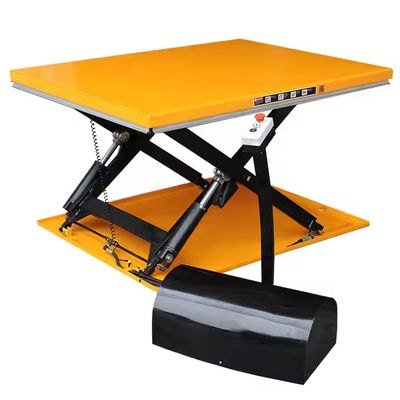 Factory Professional Electric Pallet Lifter 1500kg Capacity Ultra Low Profile Scissor Lifting Table Platform