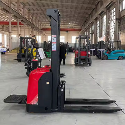 1.5 Ton 2T Pallet Stacker Adjustable Lifting Forks Standing Type Forklift Electric Hydraulic Pallet Stacker