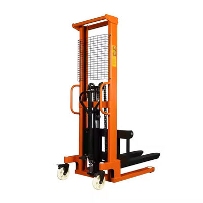 China Hand Hydraulic Pallet Forklifts 1000kg Capacity Manual Hydraulic Pallet Stackers