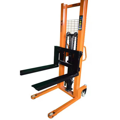 China Hand Hydraulic Pallet Forklifts 1000kg Capacity Manual Hydraulic Pallet Stackers