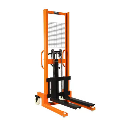 1.5T High Quality C-STEEL Manual hydraulic Stacker Hand Pallet Stacker 1.6m Fork Lift