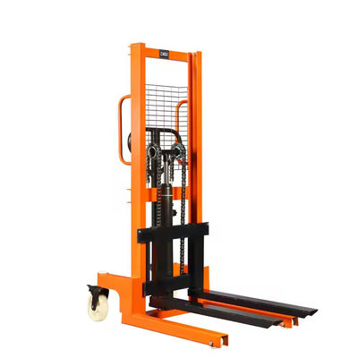 1.5T High Quality C-STEEL Manual hydraulic Stacker Hand Pallet Stacker 1.6m Fork Lift