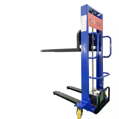 500kg 1000kg Self Loading Portable Forklift 1600mm Height Mini Small Hand Manual Semi Electric Self Load Lifting Stacker