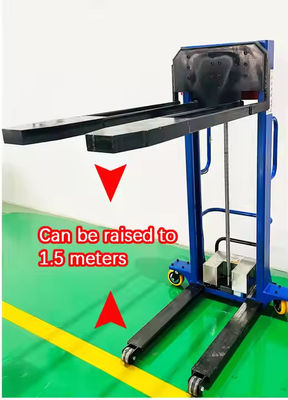 500kg 1000kg Self Loading Portable Forklift 1600mm Height Mini Small Hand Manual Semi Electric Self Load Lifting Stacker