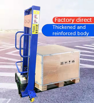 500kg 1000kg Self Loading Portable Forklift 1600mm Height Mini Small Hand Manual Semi Electric Self Load Lifting Stacker