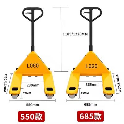 High Quality 3-Ton Channel Steel Heavy-Duty Hand Hydraulic Jack Manual Pallet Trucks