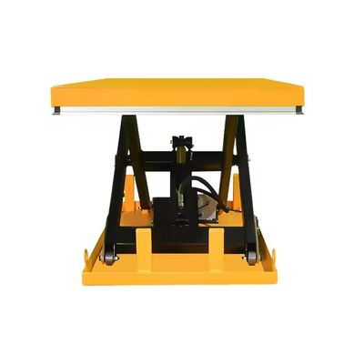 Electric Hydraulic Scissor Lift Platform Simple Steel Construction For Lifting Goods Fixed Electric Lifting Tables
